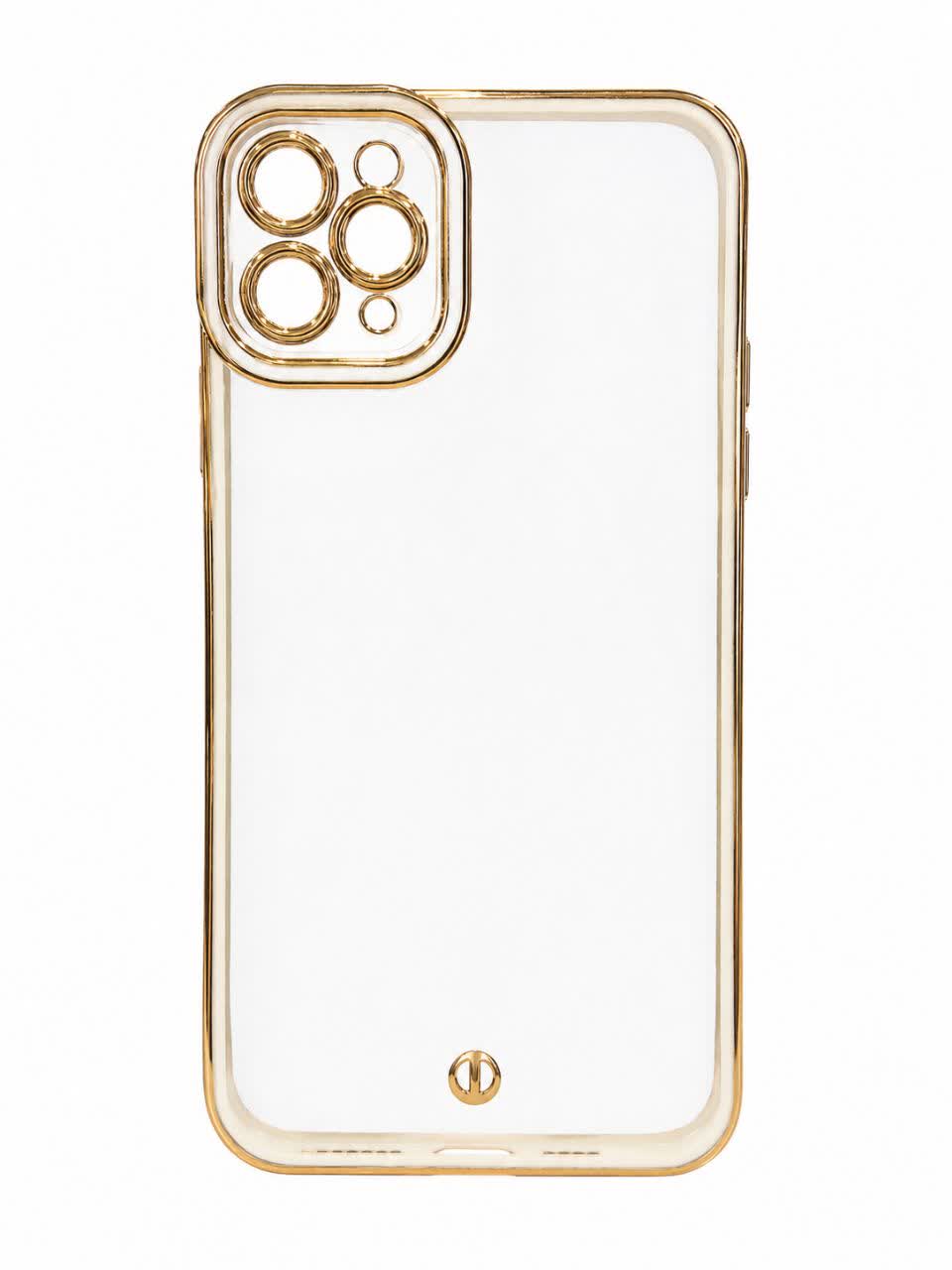 قاب دور طلایی پشت شفاف Iphone 11ProMax