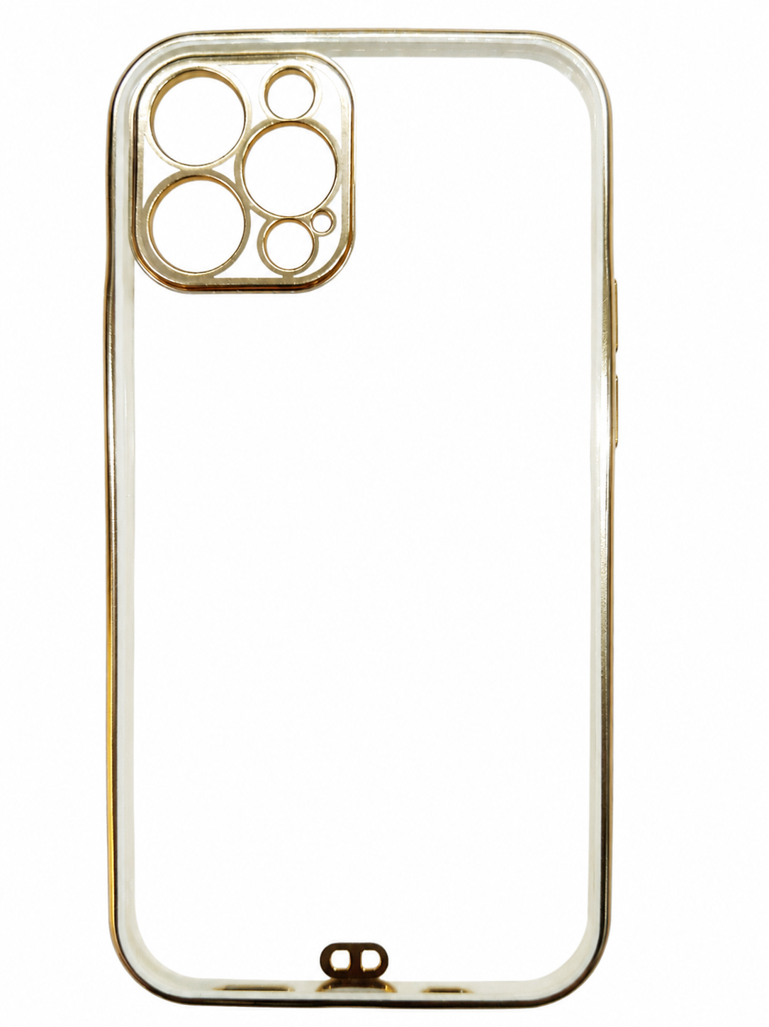 قاب دور طلایی پشت شفاف Iphone 12Pro