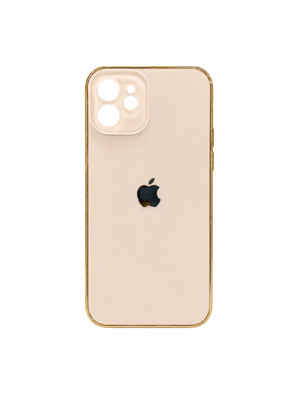 قاب دور طلایی پشت صورتی Iphone 12