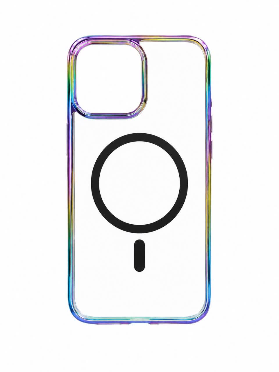 قاب گوشی فانتزی دور رنگی پشت هالوگرامی Iphone 15ProMax