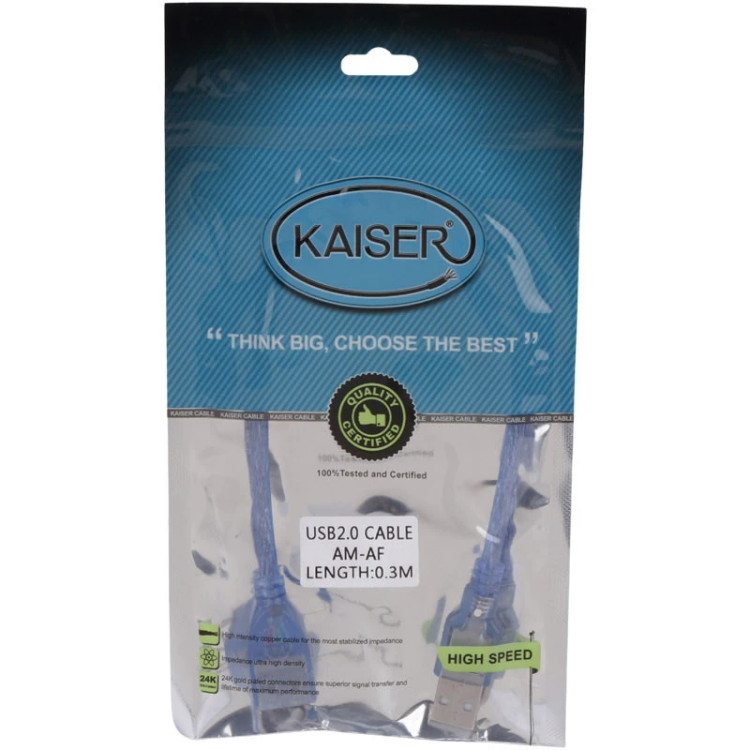 کابل کوتاه افزایش طول USB کایزر Kaiser طول 30 سانتی متر